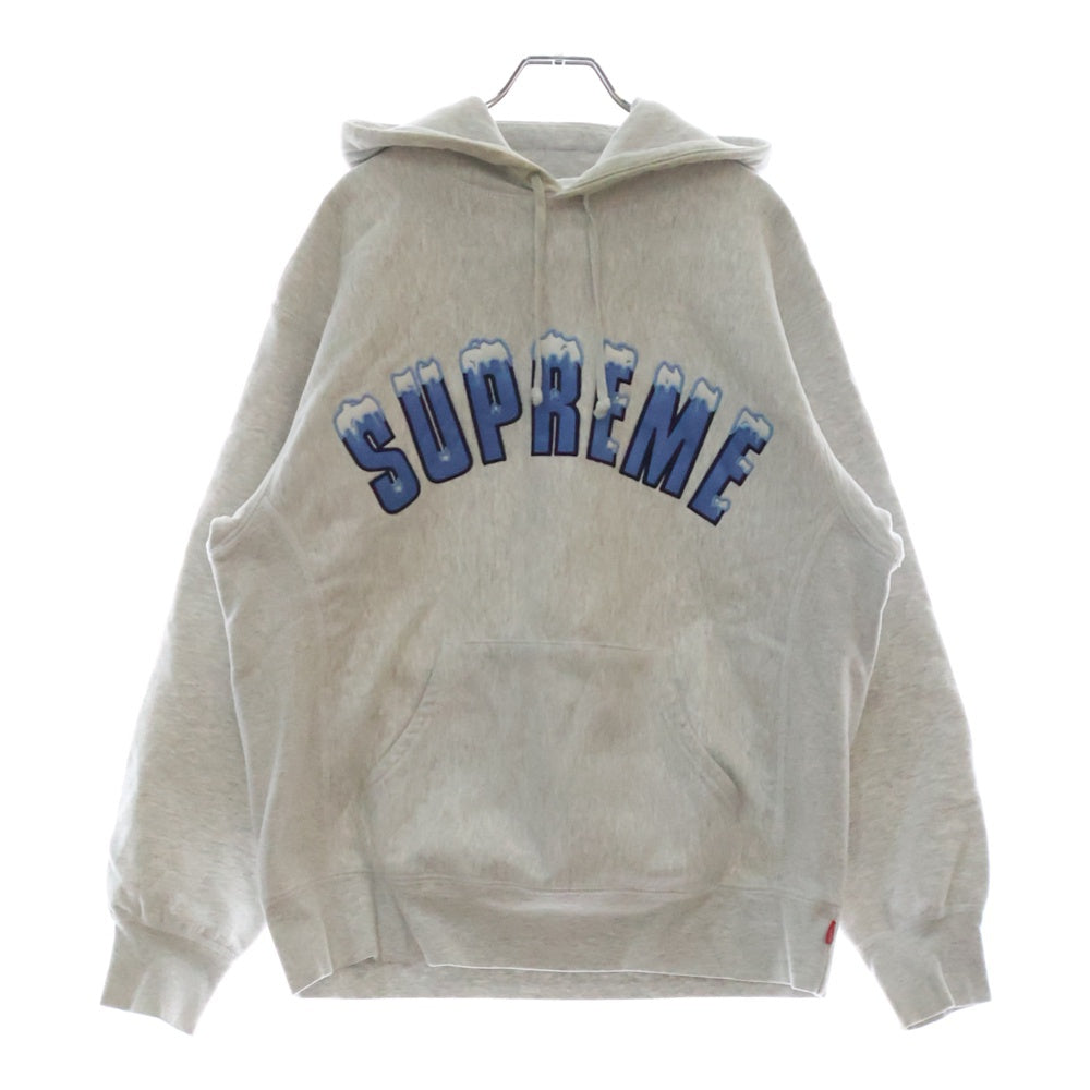 SUPREME(シュプリーム) 20AWIcy Arc Hooded Sweatshirt アイシーアークロゴ プルオーバーパーカー グレー