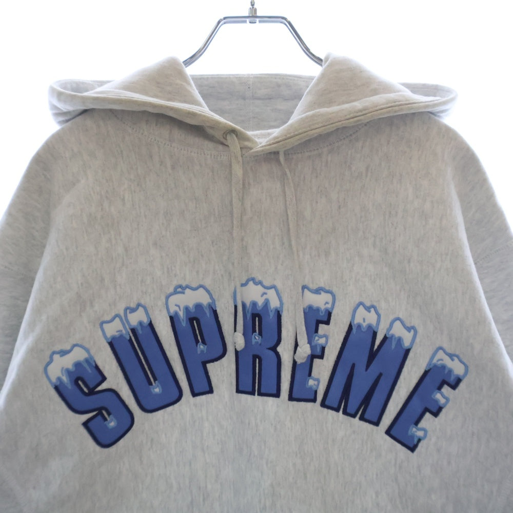 SUPREME(シュプリーム) 20AWIcy Arc Hooded Sweatshirt アイシーアークロゴ プルオーバーパーカー グレー