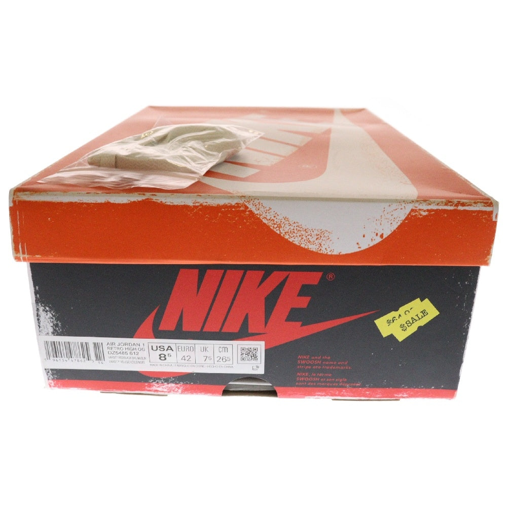 NIKE(ナイキ) AIR JORDAN 1 LOST&FOUND エアジョーダン1 ロスト&ファウンド シカゴ ハイカットスニーカー ホワイト/レッド US8.5/26.5cm DZ5485-612