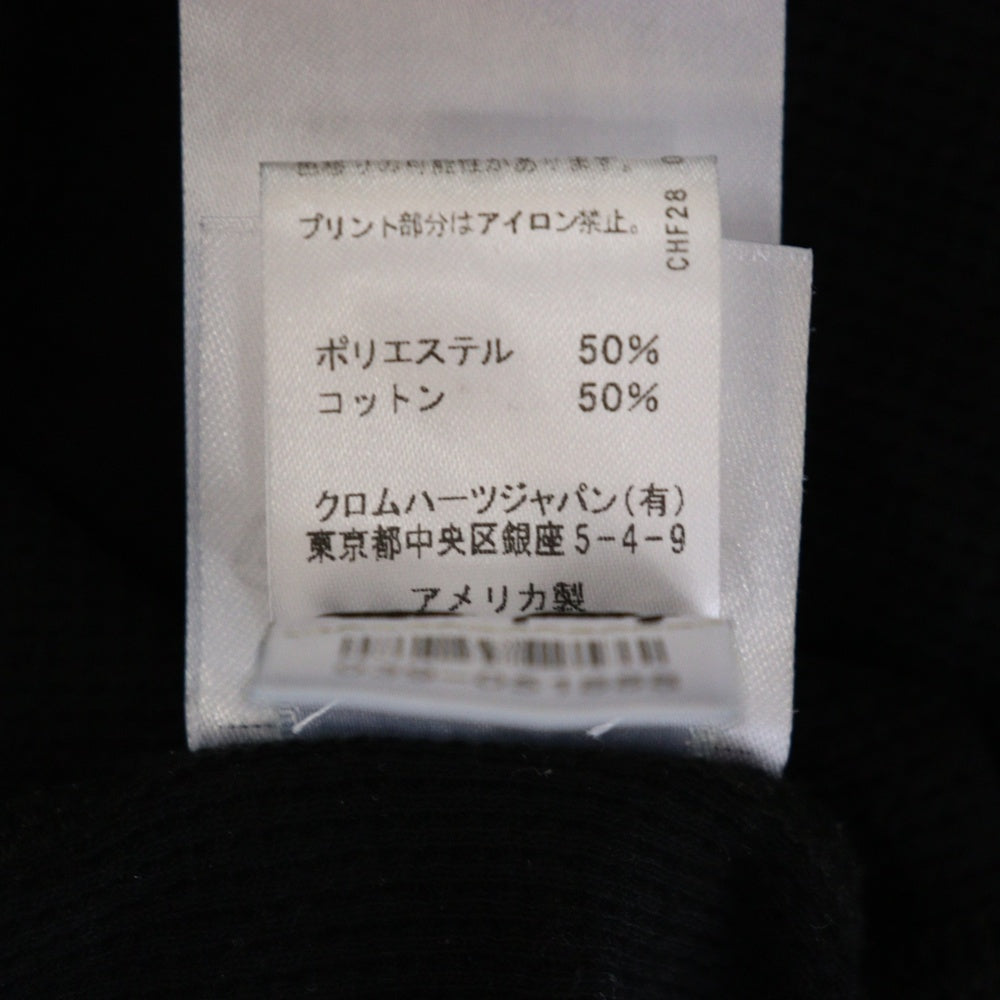 CHROME HEARTS(クロムハーツ) FLRL CRS Horseshoe Thermal L/S TEE フローラルクロス ホースシュー サーマル クルーネック長袖Tシャツカットソー ロングスリーブ ロンT ブラ