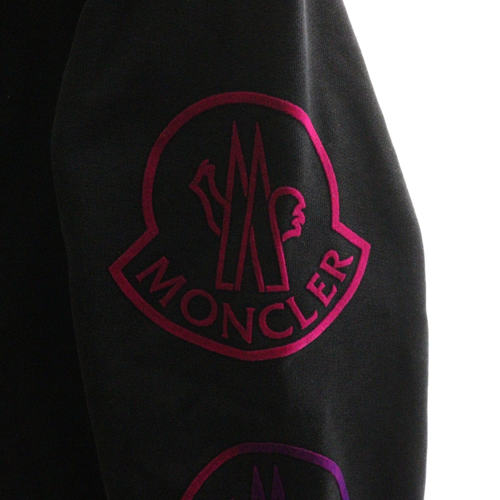 MONCLER(モンクレール) 21AW MAGLIA CARDIGAN 袖ロゴ ジップアップカーディガン ブラック G20918G00047 899FL