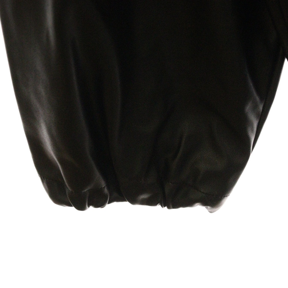 DIESEL(ディーゼル) 24SS MICC JACKET ミック ジップアップ フェイクレザージャケット ブラック A12599