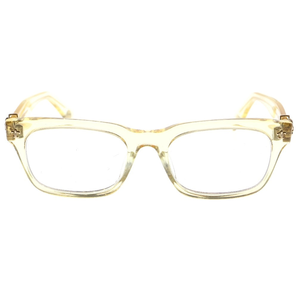 CHROME HEARTS(クロムハーツ) GITTIN ANY A BSフレアテンプルウェリントンメガネ アイウェア イエロー