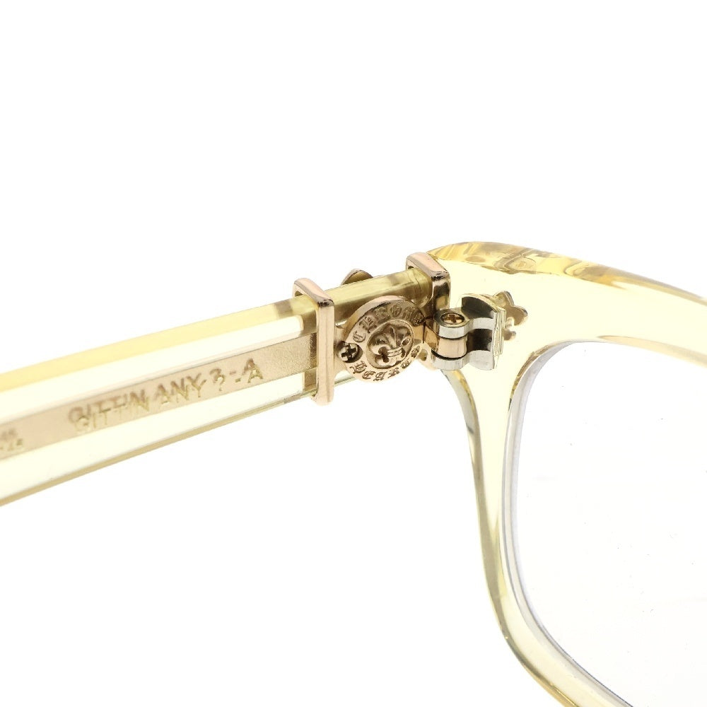 CHROME HEARTS(クロムハーツ) GITTIN ANY A BSフレアテンプルウェリントンメガネ アイウェア イエロー