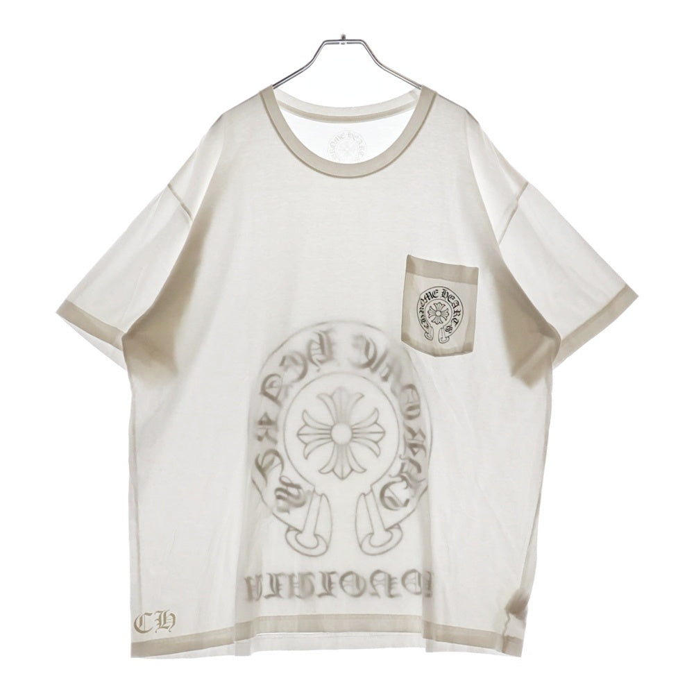CHROME HEARTS(クロムハーツ) HONOLULU限定 TEE ホースシュー プリント クルーネック 半袖Tシャツ ホワイト