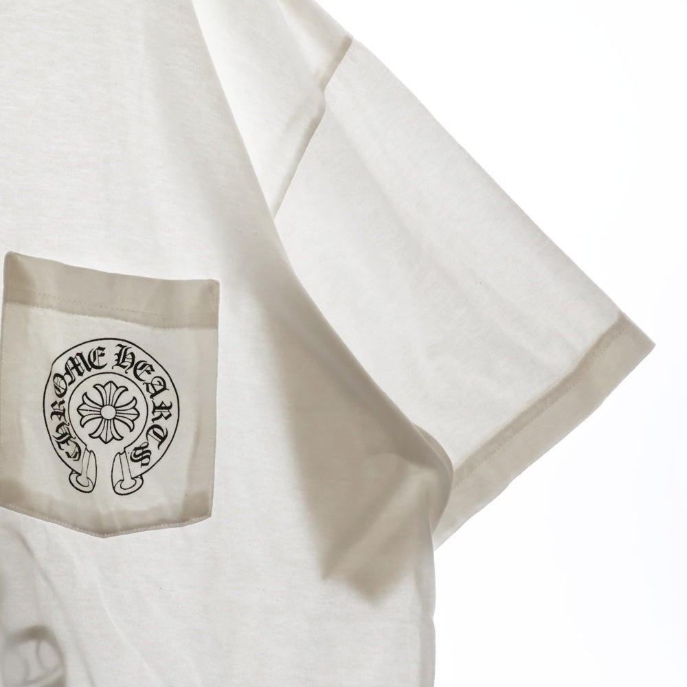 CHROME HEARTS(クロムハーツ) HONOLULU限定 TEE ホースシュー プリント クルーネック 半袖Tシャツ ホワイト