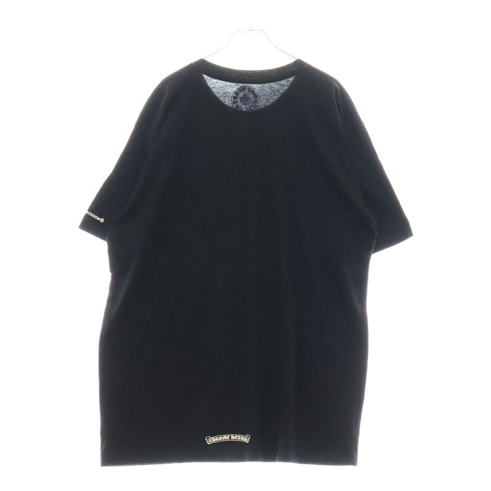 CHROME HEARTS(クロムハーツ) CH T-SHRT 1 ネックロゴプリント クルーネック半袖Tシャツ ブラック