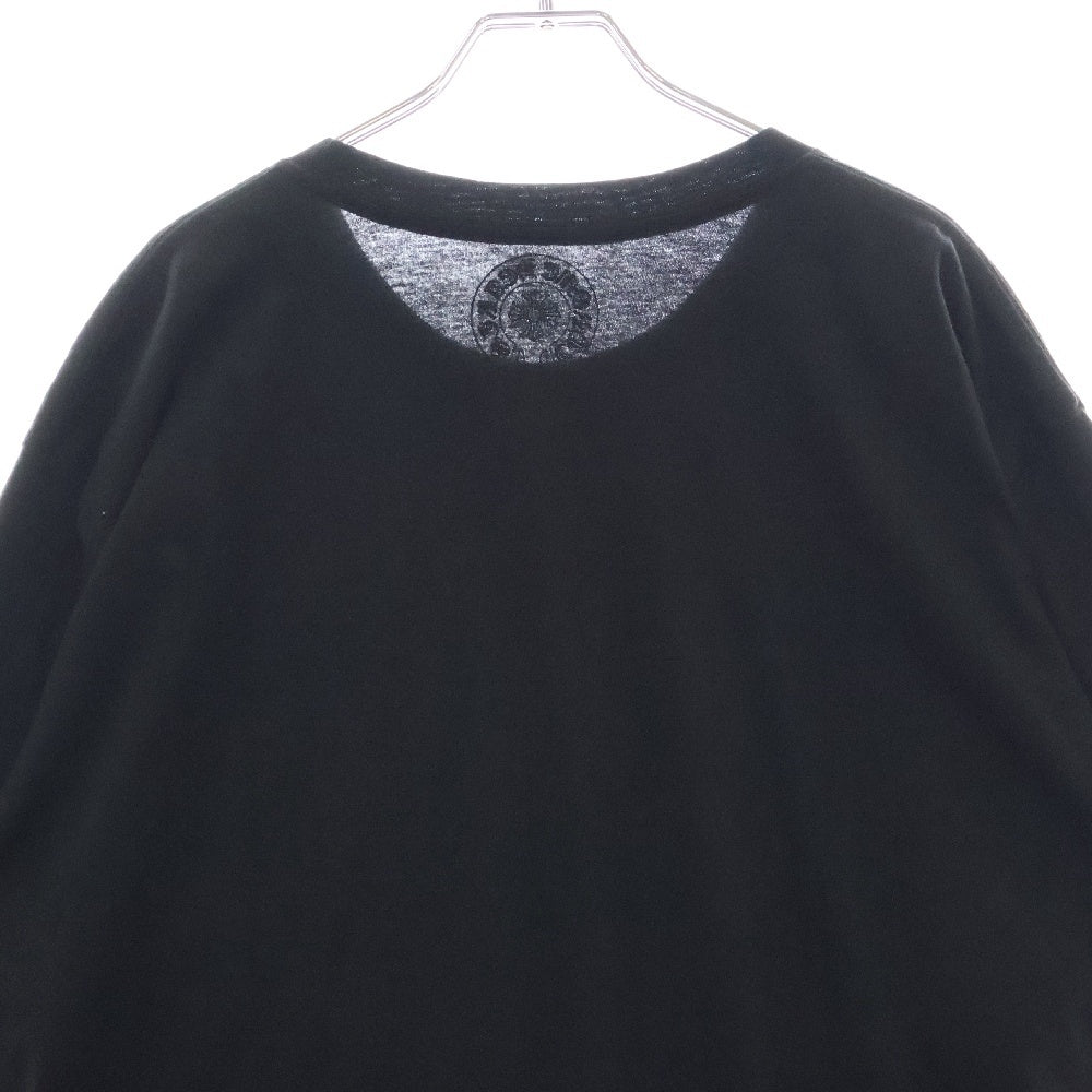 CHROME HEARTS(クロムハーツ) CH T-SHRT 1 ネックロゴプリント クルーネック半袖Tシャツ ブラック