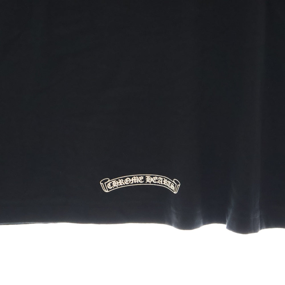 CHROME HEARTS(クロムハーツ) CH T-SHRT 1 ネックロゴプリント クルーネック半袖Tシャツ ブラック