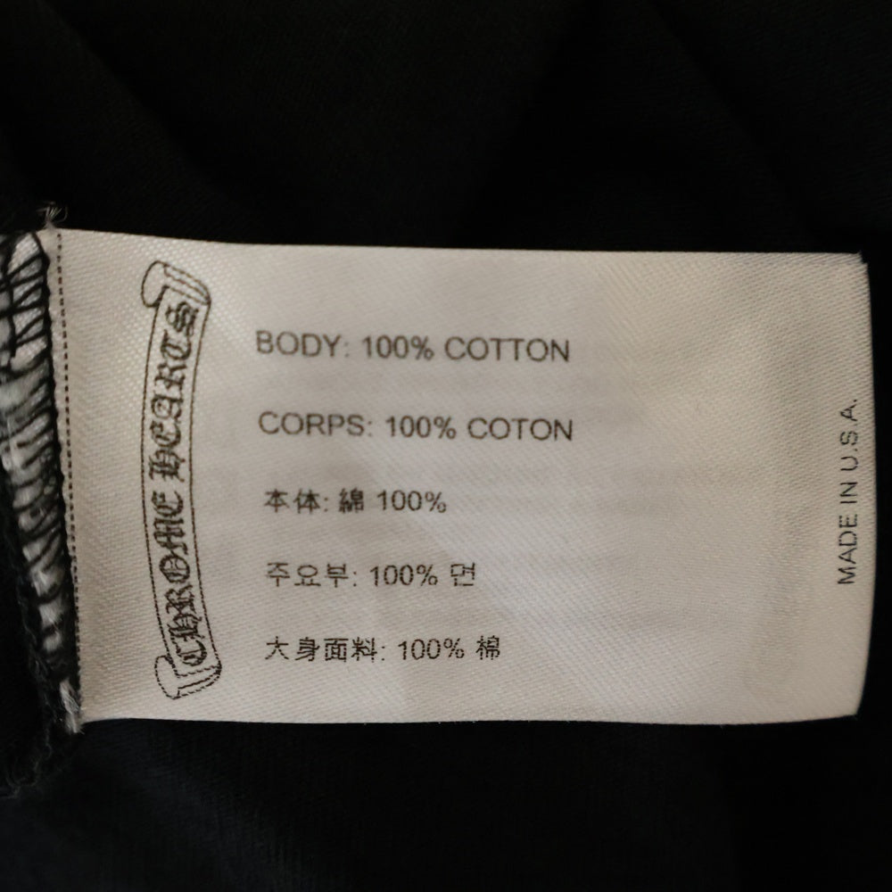 CHROME HEARTS(クロムハーツ) CH T-SHRT 1 ネックロゴプリント クルーネック半袖Tシャツ ブラック