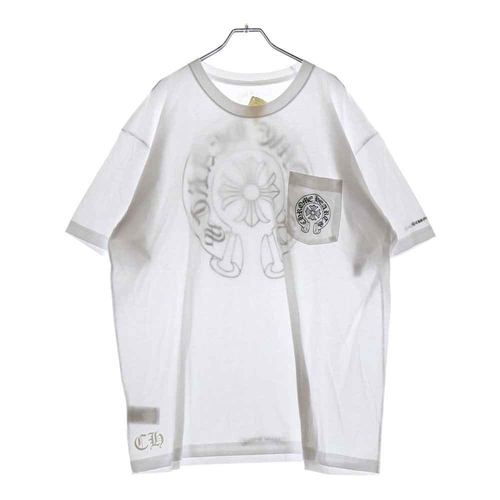 CHROME HEARTS(クロムハーツ) Horseshoe S/S Tee ホースシューロゴ半袖Tシャツ ホワイト