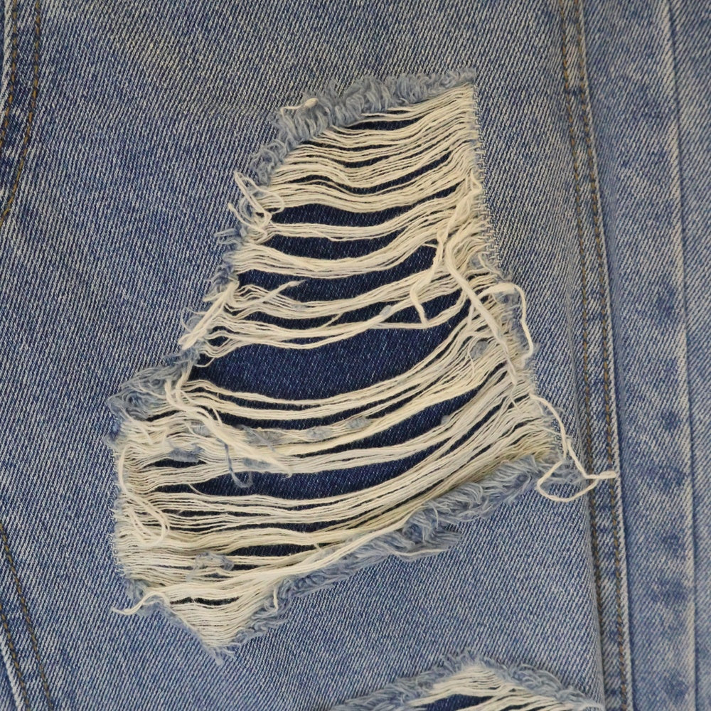 OY(オーワイ) DESTROYED PANEL PANTS ダメージ加工 パネル デニムパンツ インディゴ