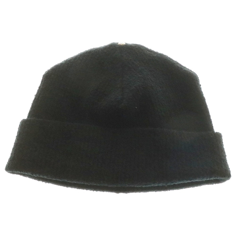 CHROME HEARTS(クロムハーツ) BADDA BING ハラコ クロスパッチ ビーニー ブラック