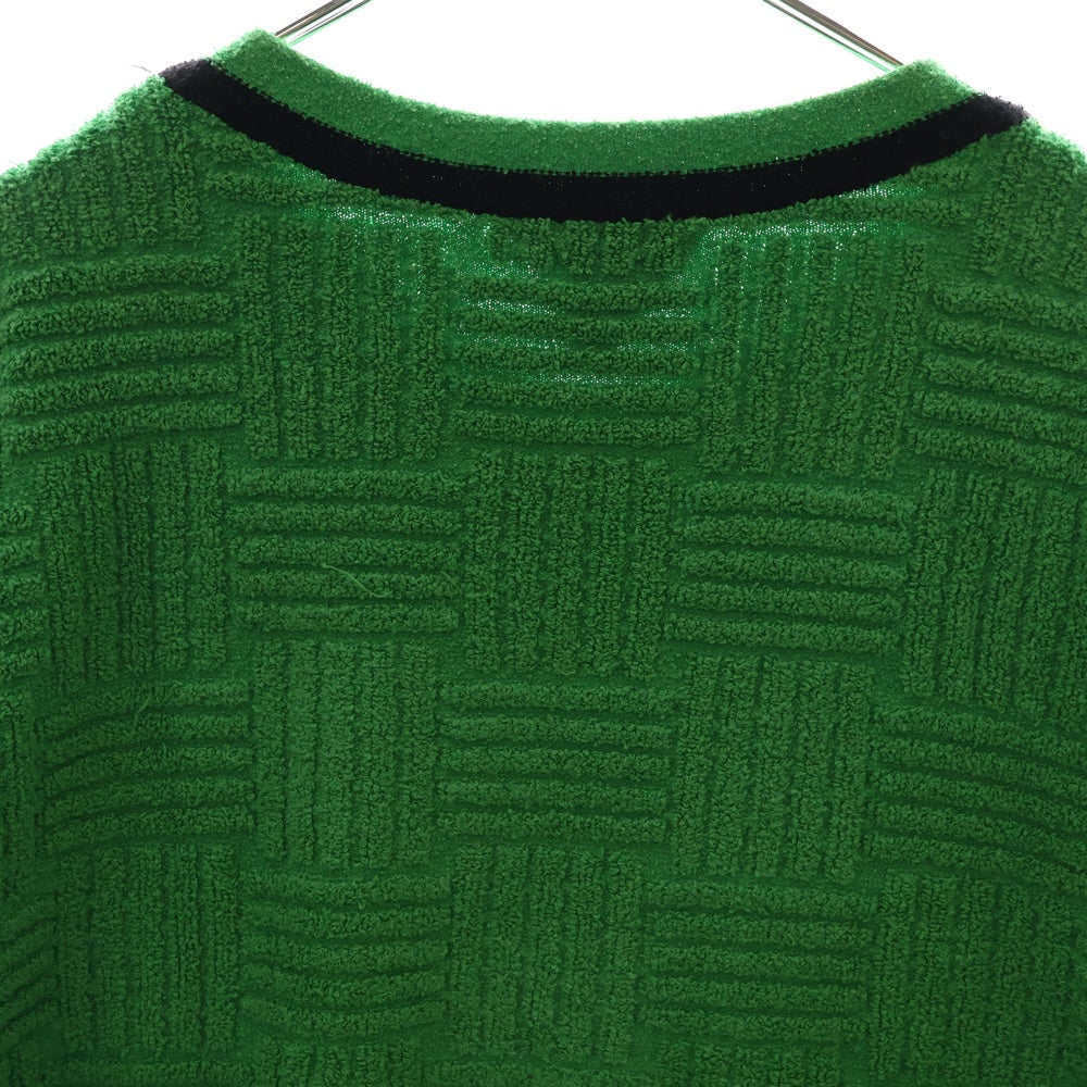 BOTTEGA VENETA(ボッテガヴェネタ) Green Textured Tee クルーネック 半袖Tシャツ グリーン 702752 V23C0