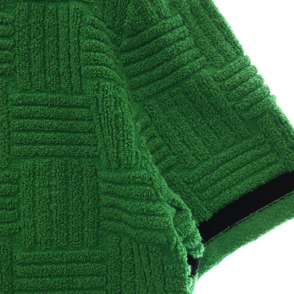 BOTTEGA VENETA(ボッテガヴェネタ) Green Textured Tee クルーネック 半袖Tシャツ グリーン 702752 V23C0
