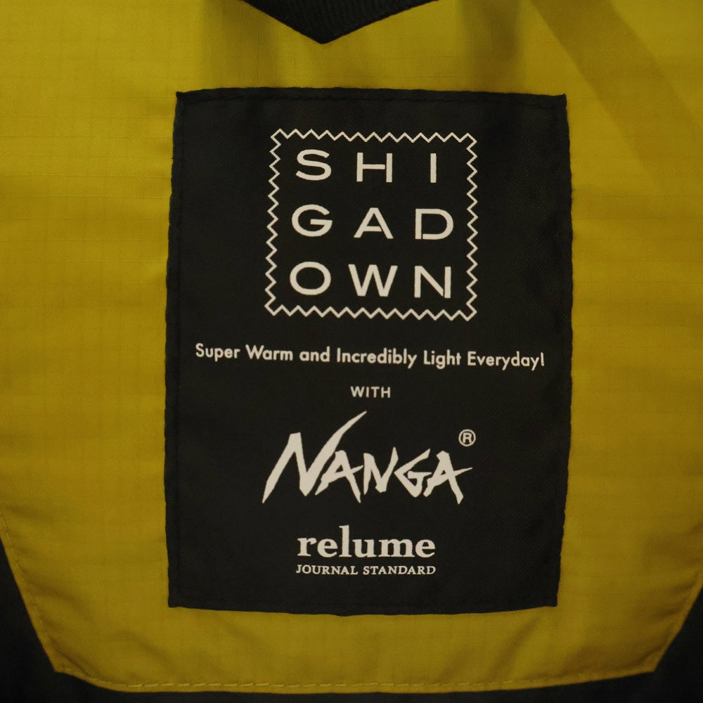 NANGA(ナンガ) JOURNAL STANDARD relume別注 AURORA DOWN JACKET オーロラ ダウン ジャケット イエロー 20-011-464-0000-3-0