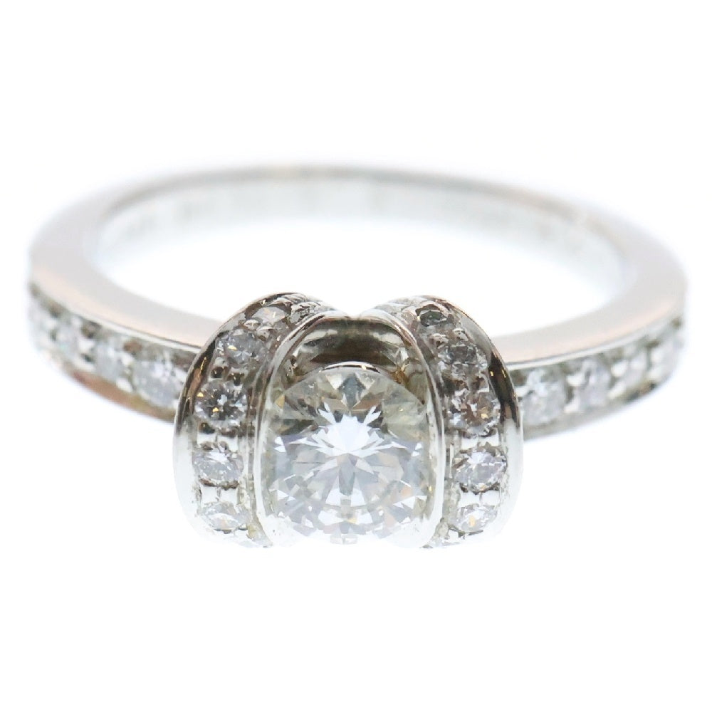 TIFFANY & Co.(ティファニー) リボンソリティアリング Pt950 シルバー 5号