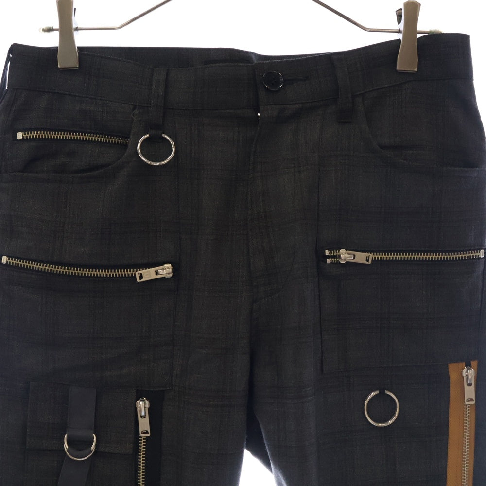 UNDERCOVER(アンダーカバー) 19SS ジップボンテージスリムストレッチ スキニーパンツ ブラック UCW4512-3