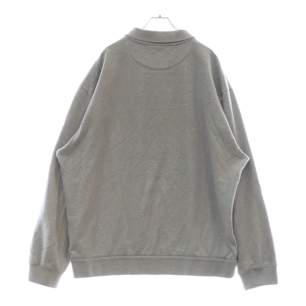 PRADA(プラダ) ロゴ コットン 長袖ポロシャツ グレー UJL77B S000 1Y13