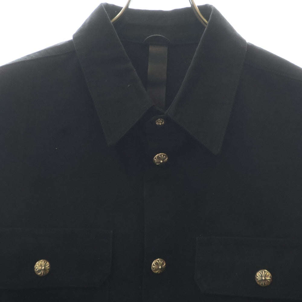 CHROME HEARTS(クロムハーツ) WORK DOG クロスボールボタンワークドッグ長袖シャツ ジャケット ブラック
