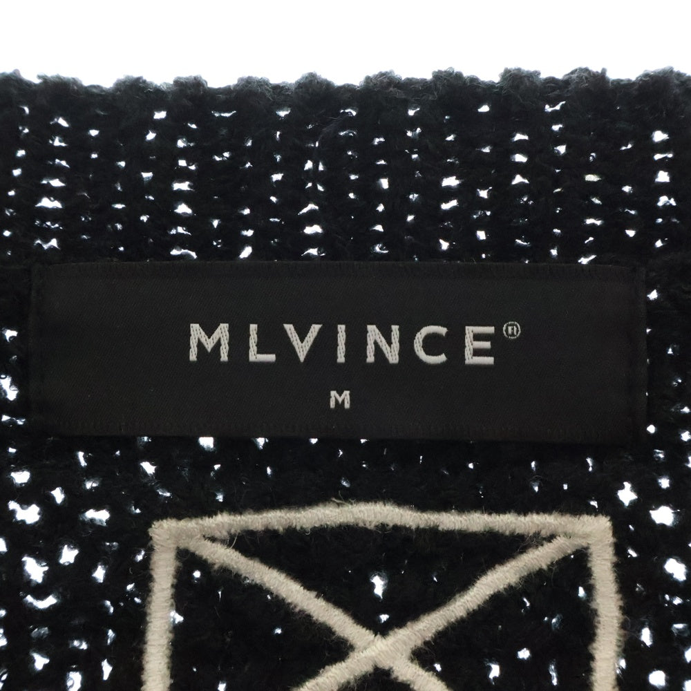 MLVINCE(メルヴィンス) DESTROY KNIT デストロイ加工 クルーネック 長袖ニット ブラック
