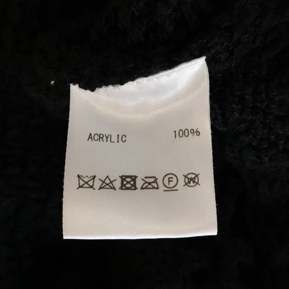 MLVINCE(メルヴィンス) DESTROY KNIT デストロイ加工 クルーネック 長袖ニット ブラック