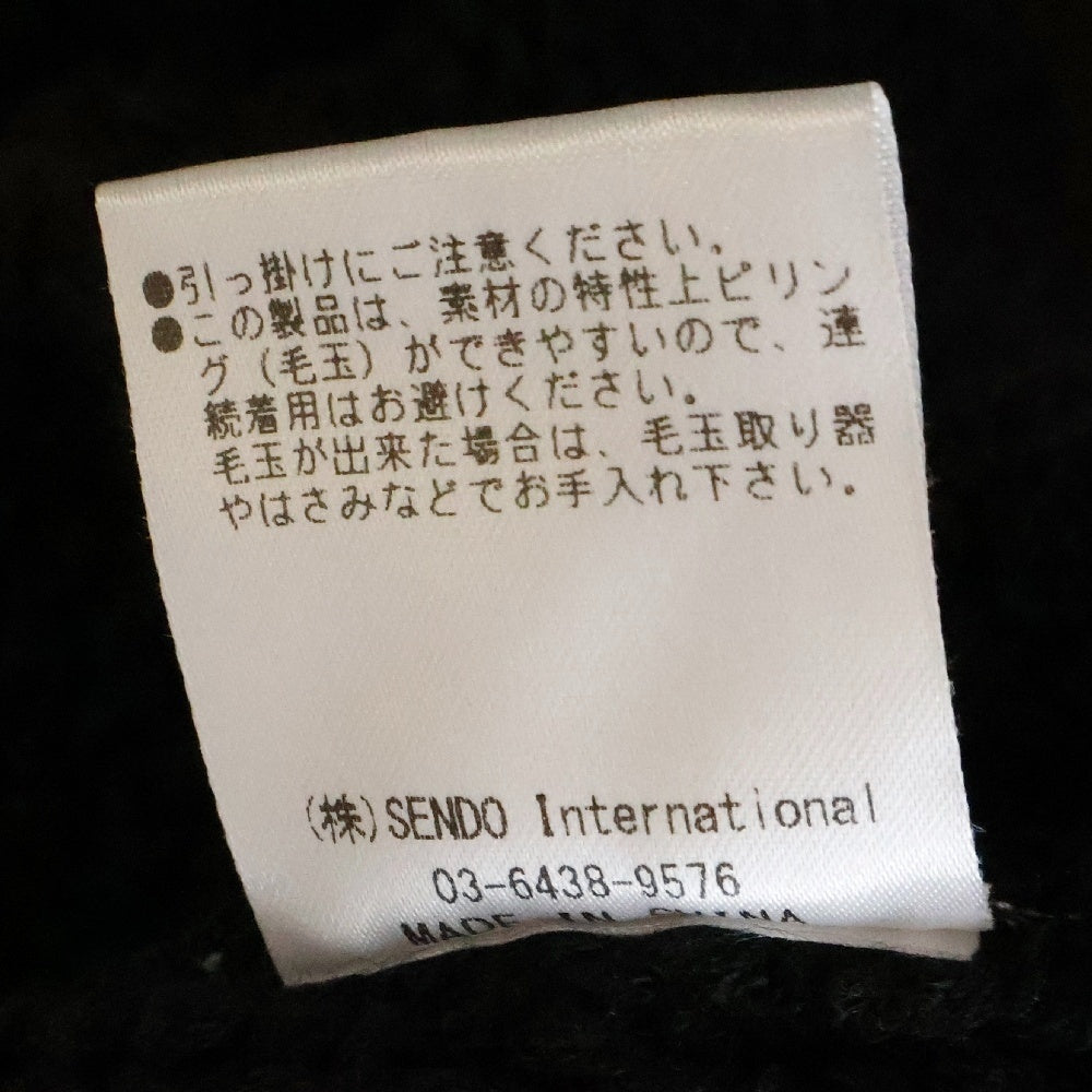MLVINCE(メルヴィンス) DESTROY KNIT デストロイ加工 クルーネック 長袖ニット ブラック