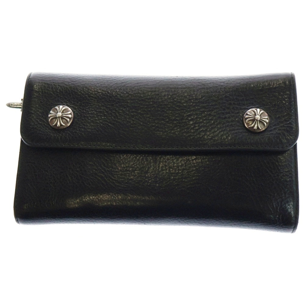 CHROME HEARTS(クロムハーツ) WAVE ウェーブ レザーウォレット 財布 ブラック BCA375