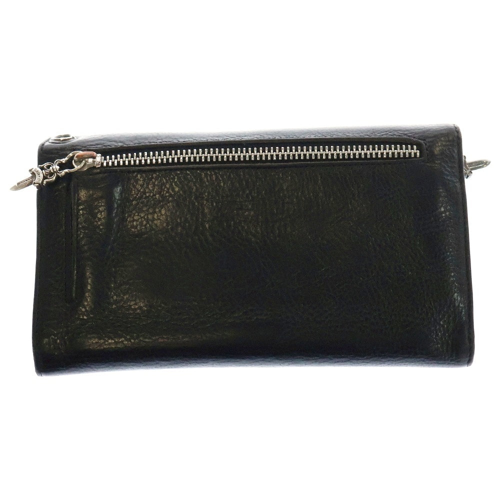 CHROME HEARTS(クロムハーツ) WAVE ウェーブ レザーウォレット 財布 ブラック BCA375