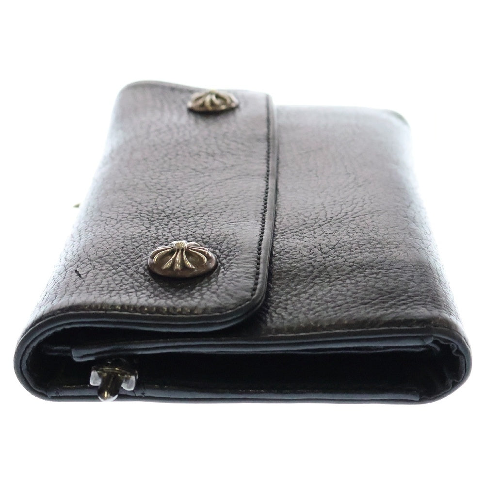 CHROME HEARTS(クロムハーツ) WAVE ウェーブ レザーウォレット 財布 ブラック BCA375
