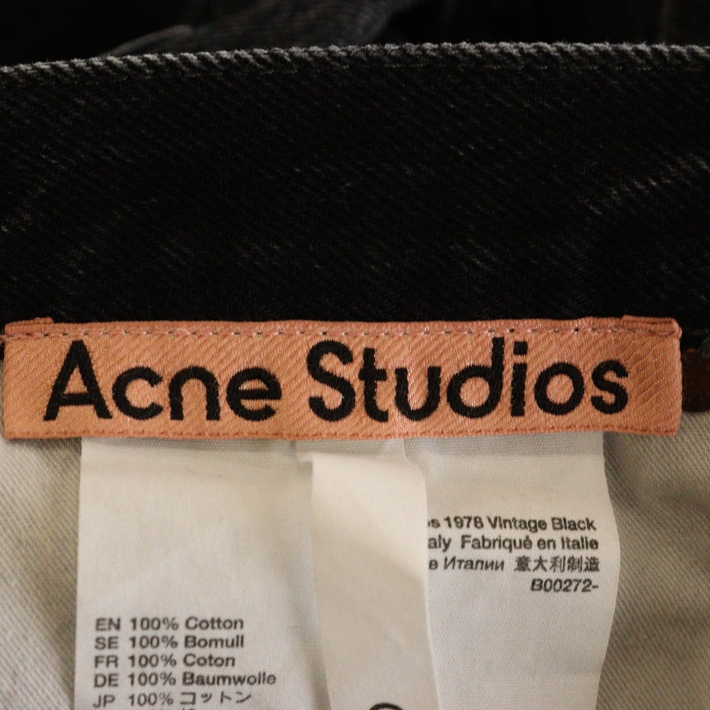 Acne Studios(アクネ ストゥディオズ) BOOTCUT FIT DENIM PANTS ブーツカットフレア ブラックデニムパンツ ブラック B00272-