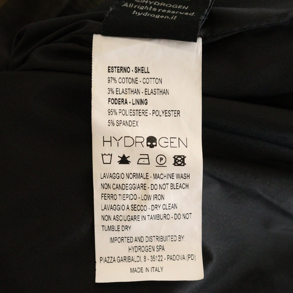 HYDROGEN(ハイドロゲン) ロゴ ワッペン付き 迷彩柄 MA-1 ジップアップ ジャケット グリーン/ブラウン