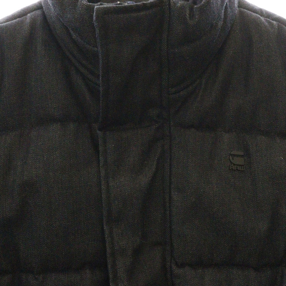 G-STAR RAW(ジースターロウ) デニム切り替え ジップアップ ダウンジャケット ネイビー 82253D 001