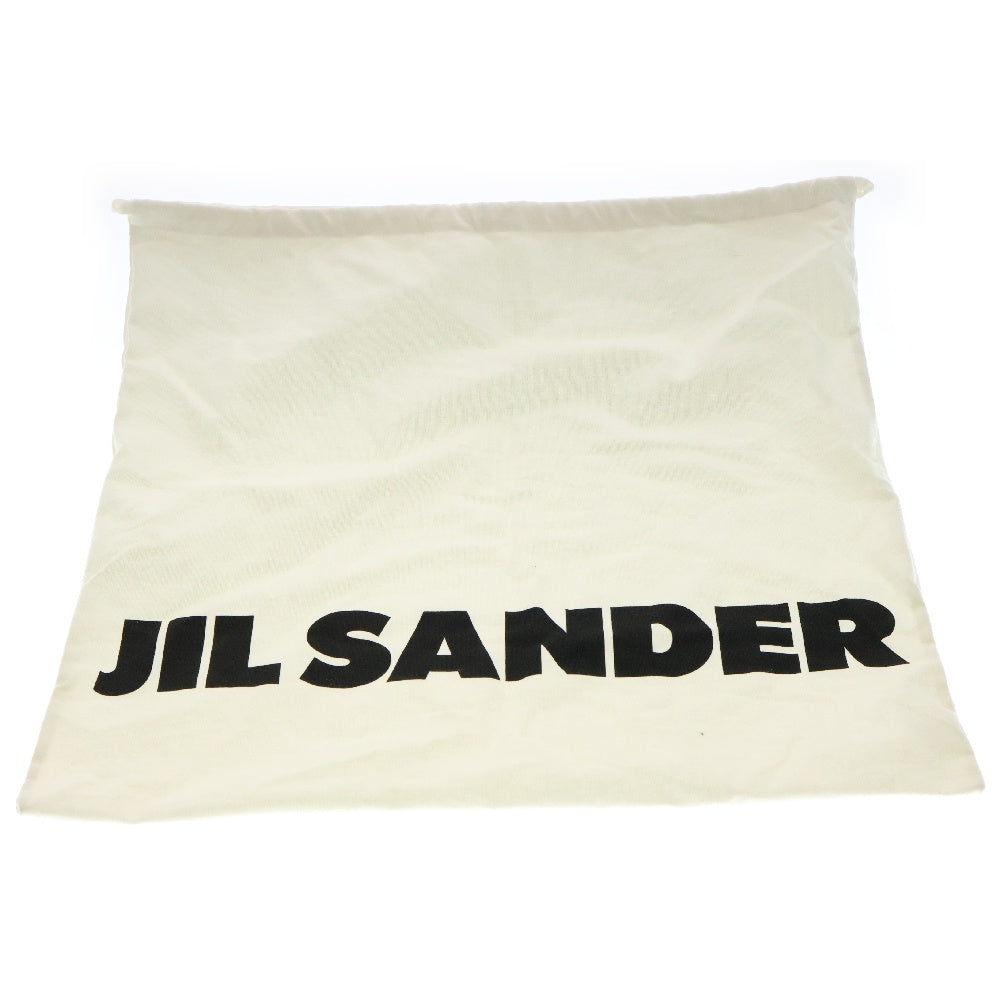 JIL SANDER(ジルサンダー) レザー キャンバス 2Way ショルダーバッグ トートバッグ アイボリー/ブラック