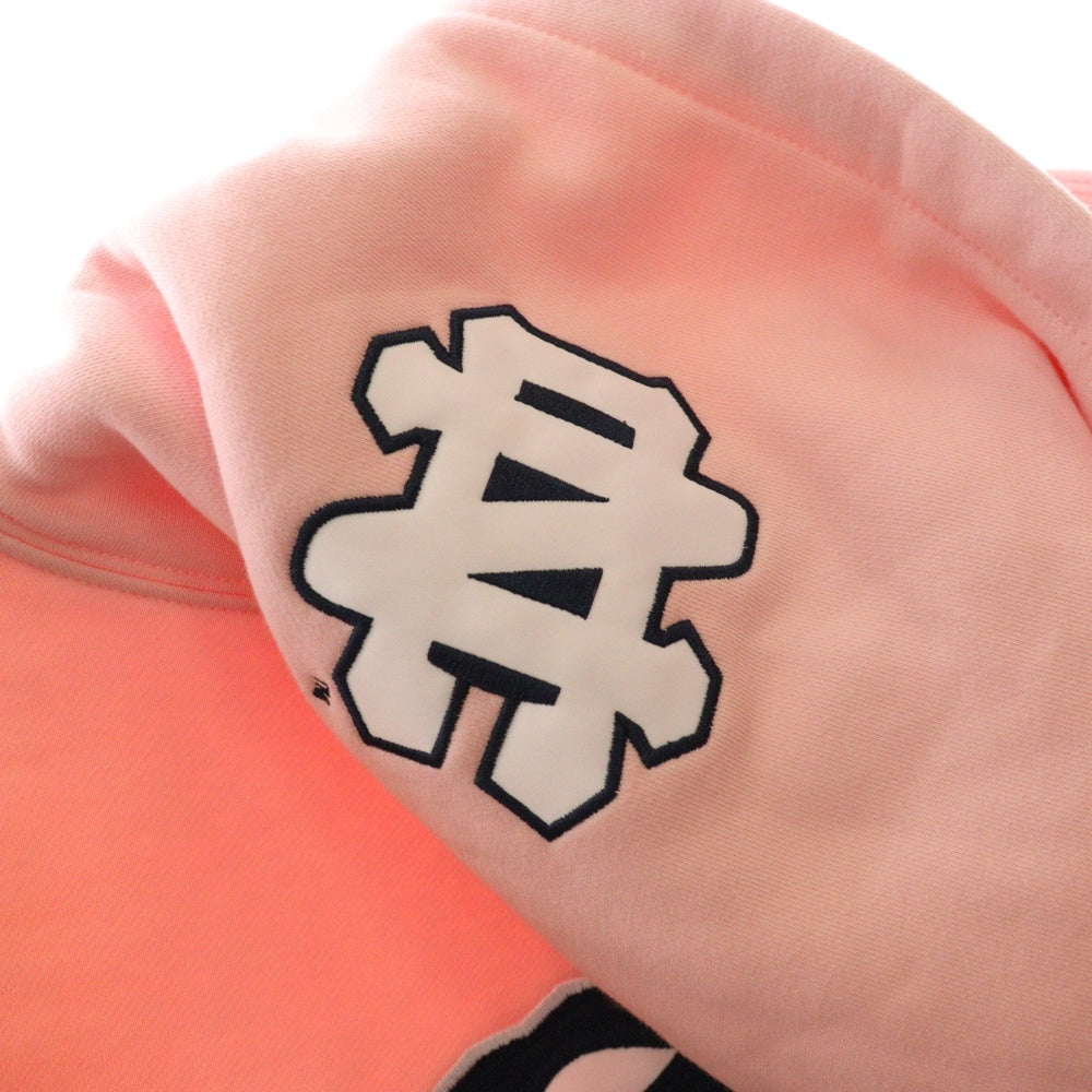 SUPREME(シュプリーム) 24AW ×Mitchell & Ness NCAA Hooded Sweatshirt ミッシェルアンドネス ワッペン付き プルオーバーパーカー ピンク