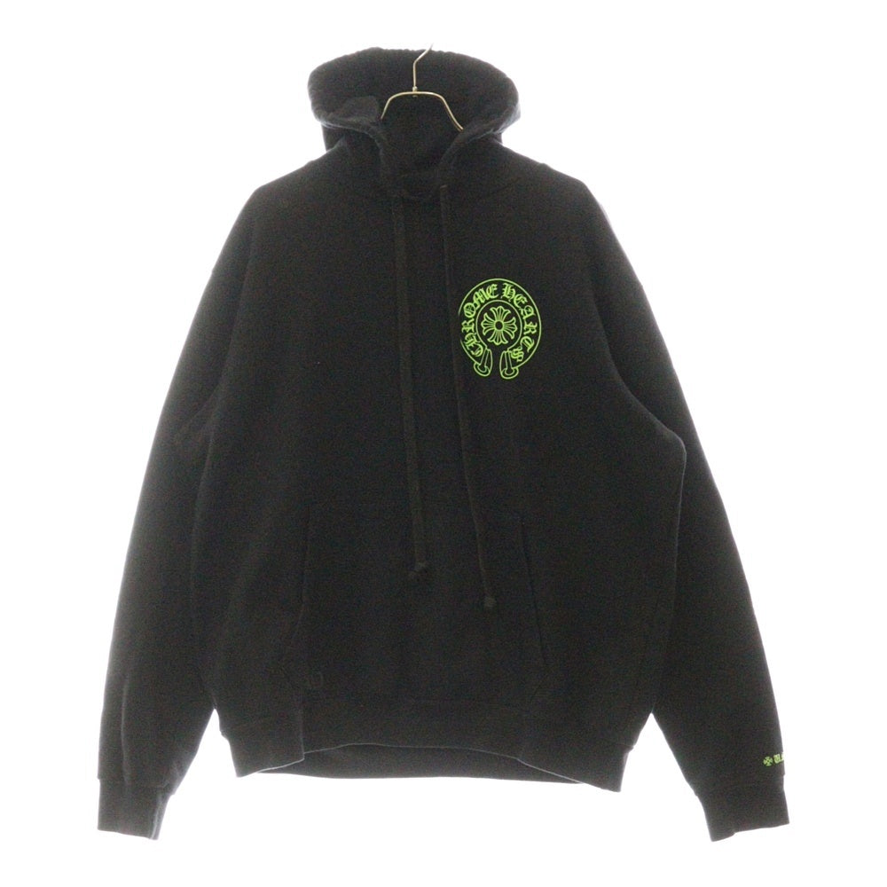CHROME HEARTS(クロムハーツ) HD PLVR CHARITY チャリティ CHプラスレザーパッチ プルオーバーパーカー ブラック/グリーン