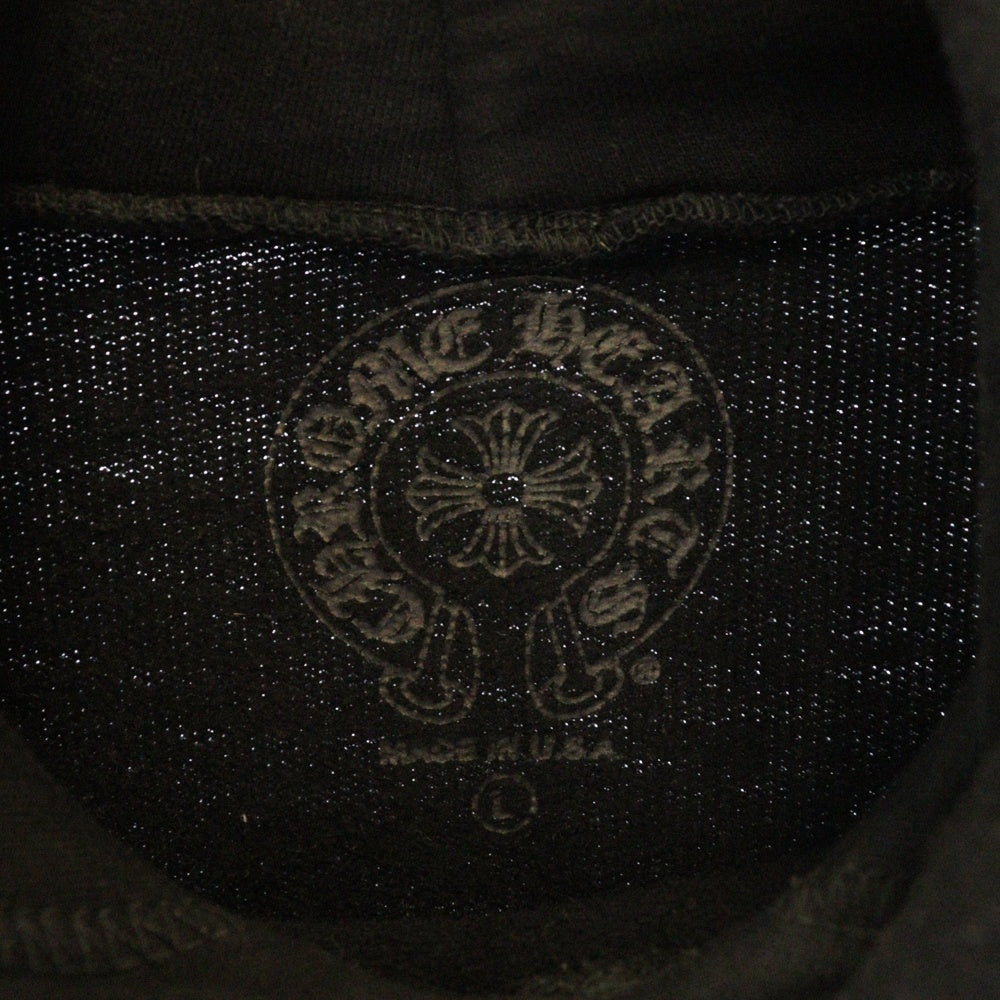 CHROME HEARTS(クロムハーツ) HD PLVR CHARITY チャリティ CHプラスレザーパッチ プルオーバーパーカー ブラック/グリーン