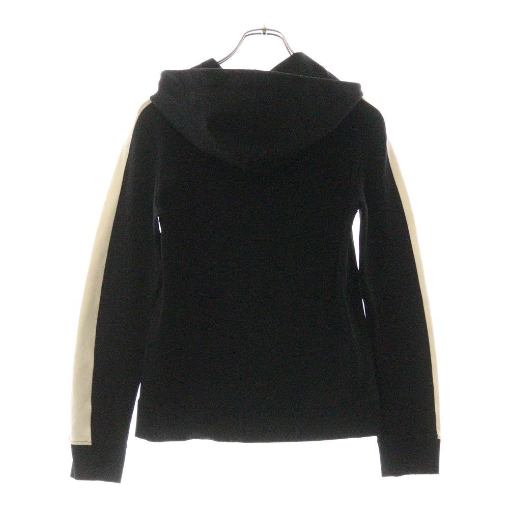 VALENTINO(ヴァレンチノ) ポケット ラバーロゴワッペン付 ジップアップ パーカー ブラック UV3MF15I6L0
