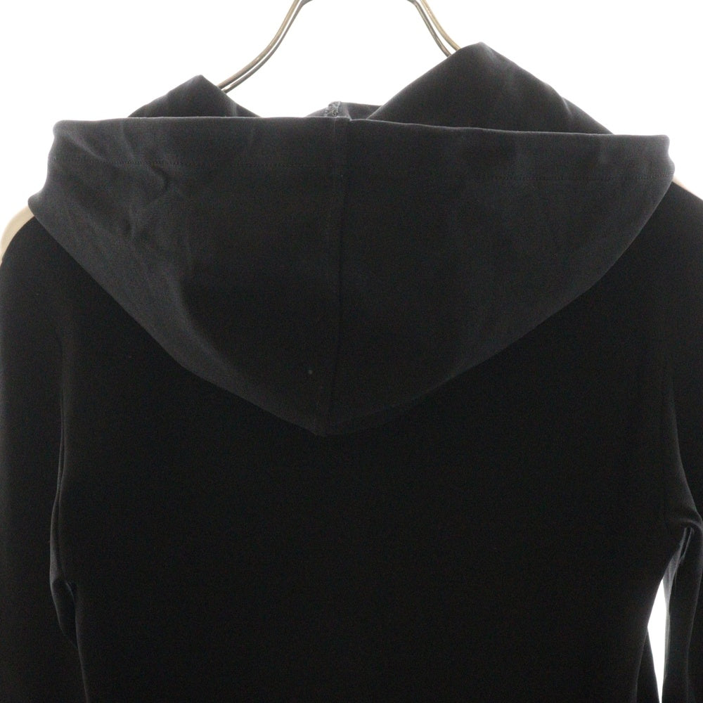 VALENTINO(ヴァレンチノ) ポケット ラバーロゴワッペン付 ジップアップ パーカー ブラック UV3MF15I6L0