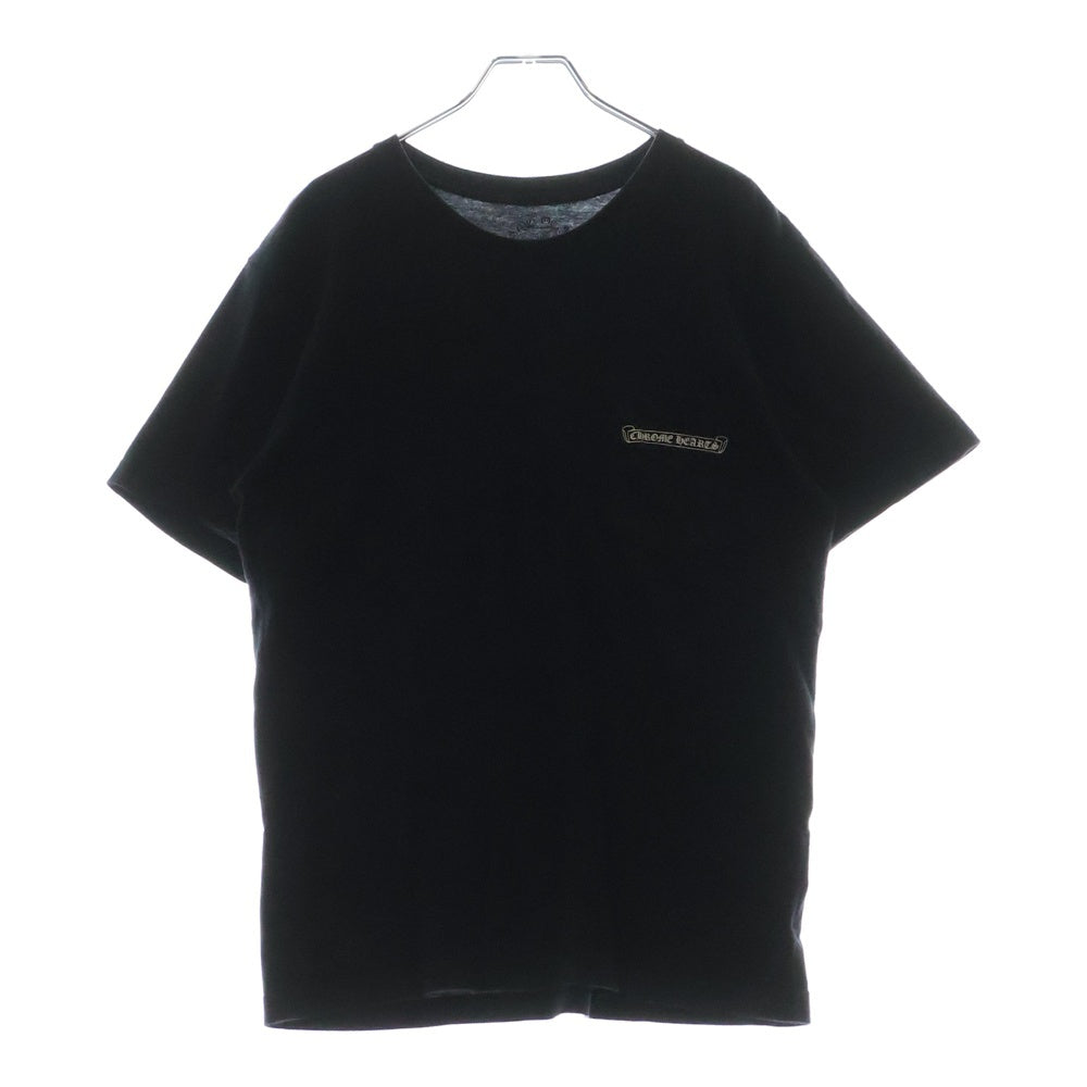 CHROME HEARTS(クロムハーツ) USA Logo S/S TEE スクロールロゴプリントクルーネック半袖Tシャツ ブラック 2212-304-0070
