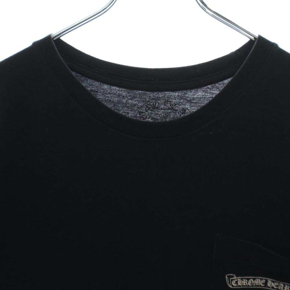 CHROME HEARTS(クロムハーツ) USA Logo S/S TEE スクロールロゴプリントクルーネック半袖Tシャツ ブラック 2212-304-0070