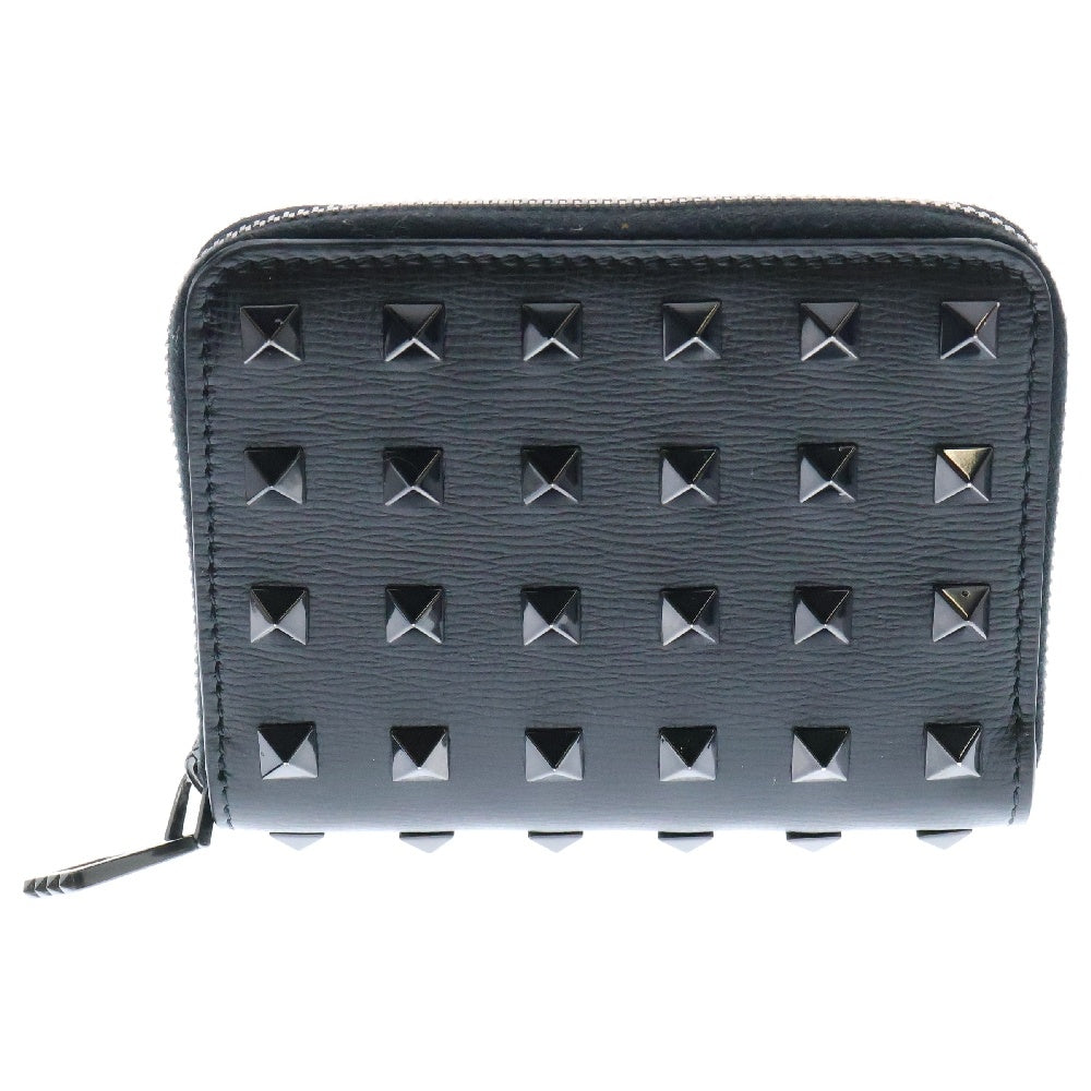 VALENTINO(ヴァレンチノ) ロックスタッズ ショルダー付 レザー コインケース ブラック 590017969 レディース