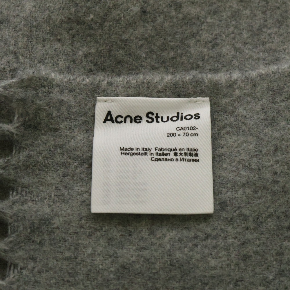 Acne Studios(アクネ ストゥディオズ) フリンジ ウール スカーフ マフラー グレー CA0102