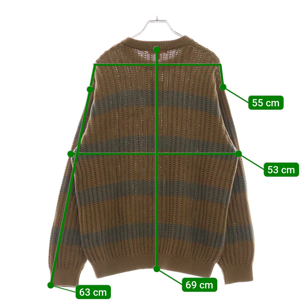 SUPREME(シュプリーム) 25SS Loose Gauge Stripe Small Box Sweater ルーズゲージストライプ スモールボックスセーター ブラウン