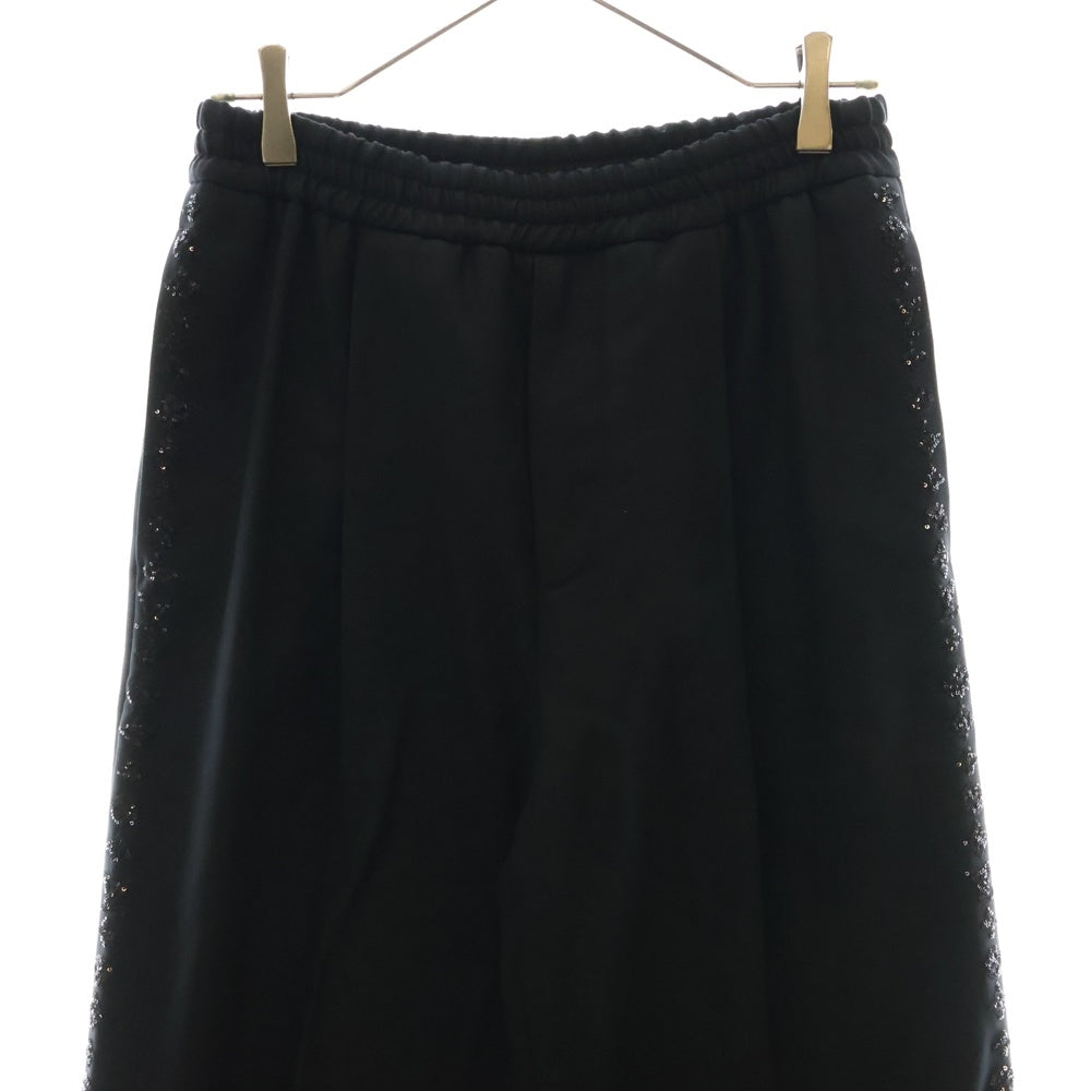LOUIS VUITTON(ルイヴィトン) 23SS スパンコール装飾サイドライン ウールイージースラックスパンツ ブラック RM231F OF6 HOFP1W