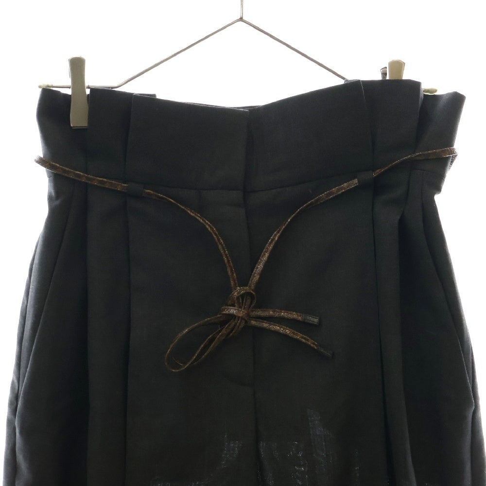 LOUIS VUITTON(ルイヴィトン) 24AW モノグラム柄ドローコード付き ウールスラックスパンツ レディース グレー RW242WW FEL FRPT14