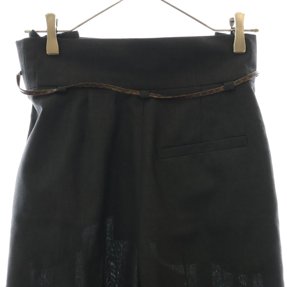 LOUIS VUITTON(ルイヴィトン) 24AW モノグラム柄ドローコード付き ウールスラックスパンツ レディース グレー RW242WW FEL FRPT14