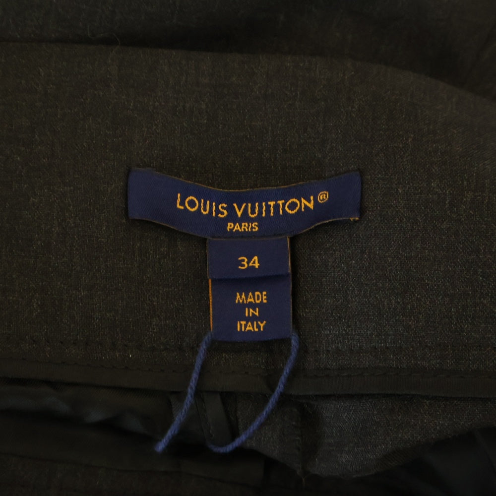 LOUIS VUITTON(ルイヴィトン) 24AW モノグラム柄ドローコード付き ウールスラックスパンツ レディース グレー RW242WW FEL FRPT14