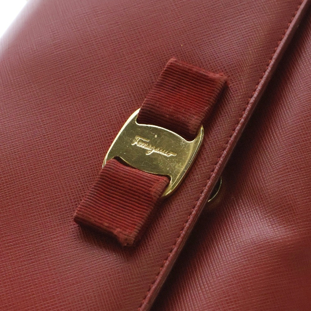 Salvatore Ferragamo(サルヴァトーレ フェラガモ) ヴァラリボン チェーンショルダーバッグ レッド