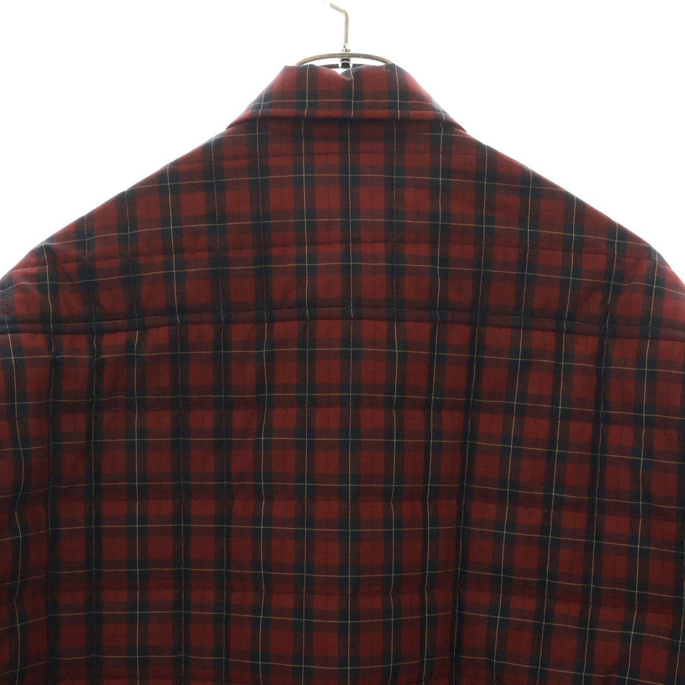 BALENCIAGA(バレンシアガ) オーバーサイズ 中綿入りチェックシャツジャケット レッド 681456 TLO15